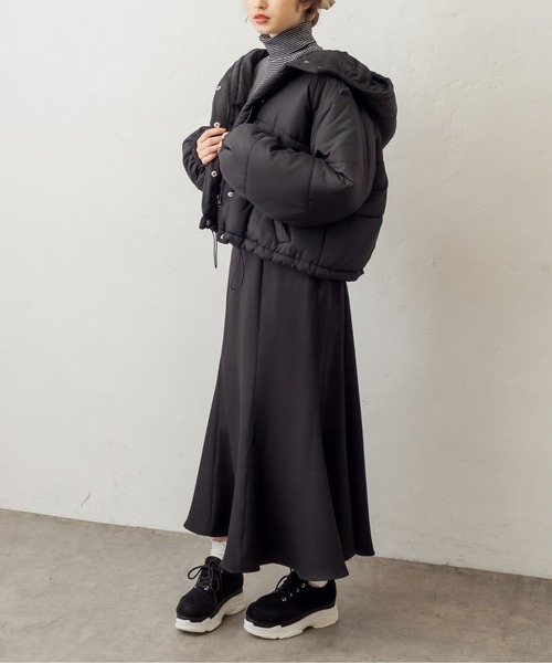 OLIVE des OLIVE（オリーブデオリーブ）の「冬マスト！あったか。ナカワタブルゾン（ブルゾン・レディース・ブラック/ベージュ/アイボリー/ライトブラウン・FREE）」の20枚目の写真