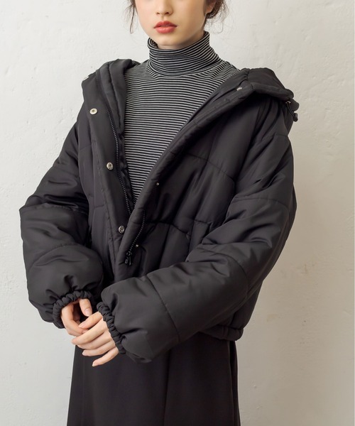 OLIVE des OLIVE（オリーブデオリーブ）の「冬マスト！あったか。ナカワタブルゾン（ブルゾン・レディース・ブラック/ベージュ/アイボリー/ライトブラウン・FREE）」の21枚目の写真