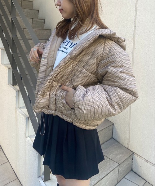 OLIVE des OLIVE（オリーブデオリーブ）の「冬マスト！あったか。ナカワタブルゾン（ブルゾン・レディース・ブラック/ベージュ/アイボリー/ライトブラウン・FREE）」の17枚目の写真