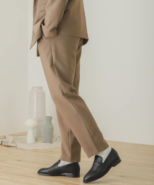 SENSE OF PLACE by URBAN RESEARCH（センスオブプレイスバイアーバンリサーチ）の「『セットアップ対応』ダブルタックテーパードスラックスB（スラックス・メンズ・チャコールグレー/ブラウン/ベージュ・LARGE/MEDIUM）」の19枚目の写真