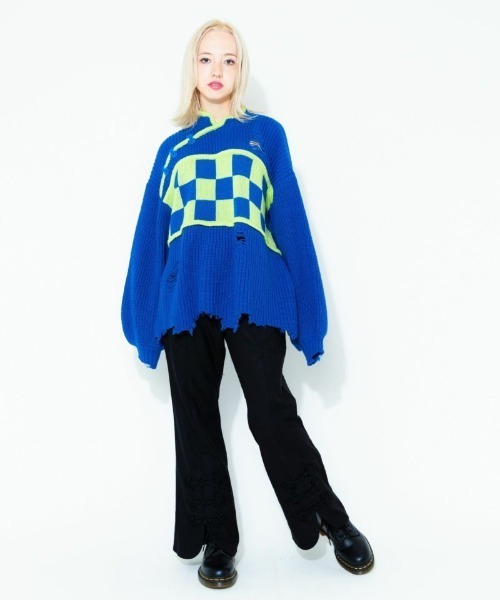 Candy Stripper（キャンディストリッパー）の「CHINA CRASH ニット（ニット/セーター・レディース・ブラック/ブルー/パープル・2）」の12枚目の写真