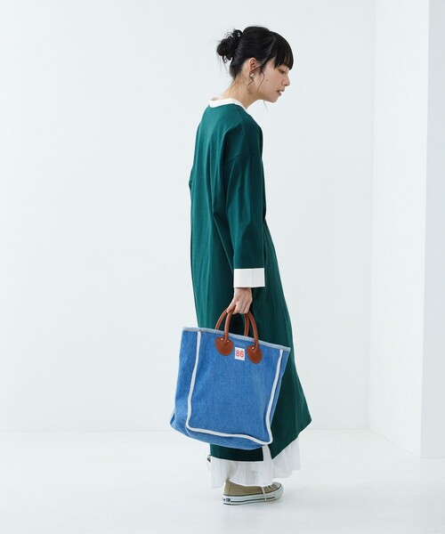 FREAK'S STORE（フリークスストア）の「TOWN CRAFT × FREAK'S STORE/タウンクラフト　別注 クレリックワンピース（ワンピース・レディース・ネイビー/オフホワイト/その他13/ブラック/ブルーグリーン/ナチュラル/グリーン/チャコールグレー・ﾌﾘ-）」の13枚目の写真