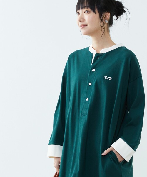 FREAK'S STORE（フリークスストア）の「TOWN CRAFT × FREAK'S STORE/タウンクラフト　別注 クレリックワンピース（ワンピース・レディース・ネイビー/オフホワイト/その他13/ブラック/ブルーグリーン/ナチュラル/グリーン/チャコールグレー・ﾌﾘ-）」の14枚目の写真