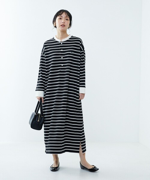 FREAK'S STORE（フリークスストア）の「TOWN CRAFT × FREAK'S STORE/タウンクラフト　別注 クレリックワンピース（ワンピース・レディース・ネイビー/オフホワイト/その他13/ブラック/ブルーグリーン/ナチュラル/グリーン/チャコールグレー・ﾌﾘ-）」の20枚目の写真