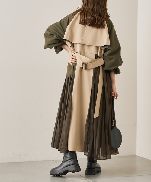 Chico（チコ）の「アシメプリーツデザイントレンチコート（トレンチコート・レディース・ベージュ/カーキ・FREE）」の20枚目の写真
