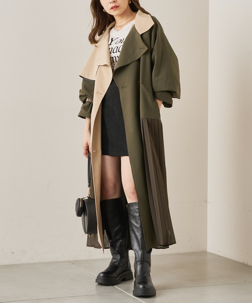 Chico（チコ）の「アシメプリーツデザイントレンチコート（トレンチコート・レディース・ベージュ/カーキ・FREE）」の16枚目の写真