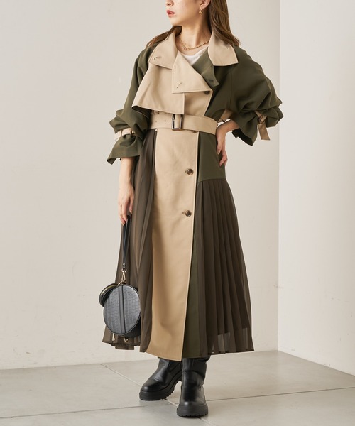 Chico（チコ）の「アシメプリーツデザイントレンチコート（トレンチコート・レディース・ベージュ/カーキ・FREE）」の19枚目の写真