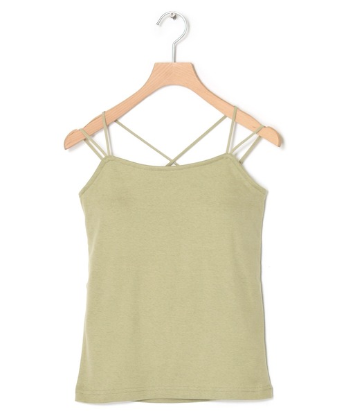 w closet（ダブルクローゼット）の「カップ付きキャミソール（キャミソール・レディース・ブラック/ダークグリーン/ブラウン/オフホワイト/ライム/パープル系その他/オレンジ/ラベンダー/グレイッシュベージュ・FREE）」の6枚目の写真