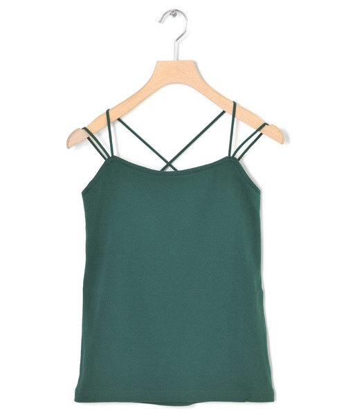 w closet（ダブルクローゼット）の「カップ付きキャミソール（キャミソール・レディース・ブラック/ダークグリーン/ブラウン/オフホワイト/ライム/パープル系その他/オレンジ/ラベンダー/グレイッシュベージュ・FREE）」の5枚目の写真