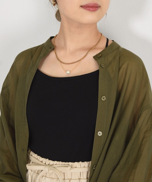 w closet（ダブルクローゼット）の「カップ付きキャミソール（キャミソール・レディース・ブラック/ダークグリーン/ブラウン/オフホワイト/ライム/パープル系その他/オレンジ/ラベンダー/グレイッシュベージュ・FREE）」の22枚目の写真