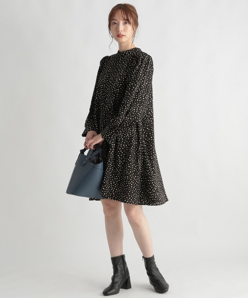 Andemiu（アンデミュウ）の「ドットガラミニワンピース239230（ワンピース・レディース・ブラック/ブラウン/ベージュ・FREE）」の14枚目の写真