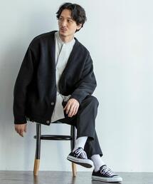 coen | モヘアタッチニットVネックルーズカーディガン(カーディガン/ボレロ)