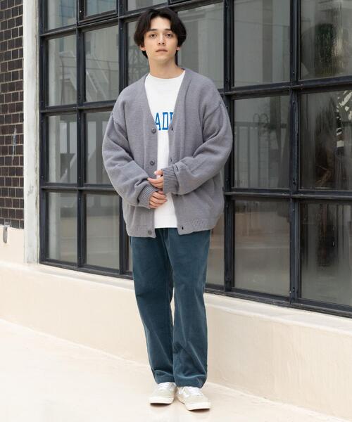 coen（コーエン）の「モヘアタッチニットVネックルーズカーディガン（カーディガン/ボレロ・メンズ・グレー/ブラック・MEDIUM/X-LARGE/SMALL/LARGE）」の21枚目の写真
