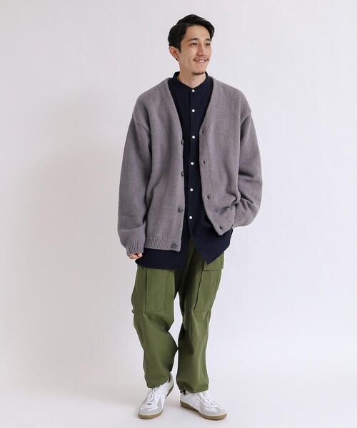 coen（コーエン）の「モヘアタッチニットVネックルーズカーディガン（カーディガン/ボレロ・メンズ・グレー/ブラック・MEDIUM/X-LARGE/SMALL/LARGE）」の22枚目の写真