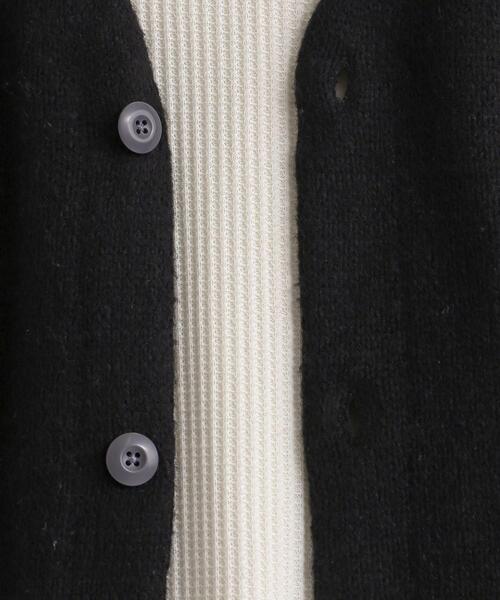 coen（コーエン）の「モヘアタッチニットVネックルーズカーディガン（カーディガン/ボレロ・メンズ・グレー/ブラック・MEDIUM/X-LARGE/SMALL/LARGE）」の14枚目の写真