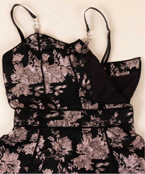 RANDA（ランダ）の「ビットデザインジャガードワンピース（ワンピース・レディース・ピンク/ネイビー/ブラック・0/1）」の6枚目の写真