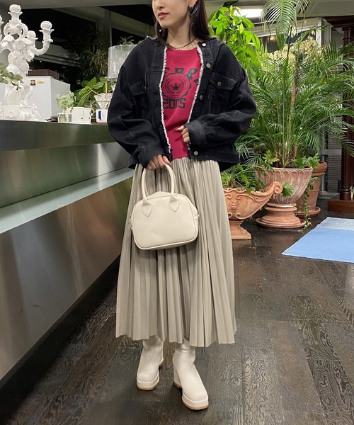 AS KNOW AS PINKY(アズノゥアズピンキー)の「袖ポワ可憐なデニムジャケット(デニムジャケット・レディース・ブラック/ブルー・FREE)」の5枚目の写真