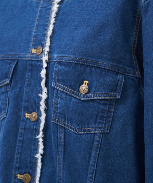 AS KNOW AS PINKY(アズノゥアズピンキー)の「袖ポワ可憐なデニムジャケット(デニムジャケット・レディース・ブラック/ブルー・FREE)」の12枚目の写真