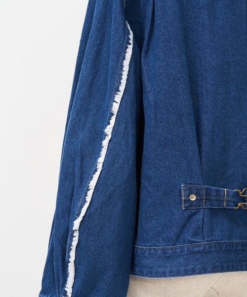 AS KNOW AS PINKY(アズノゥアズピンキー)の「袖ポワ可憐なデニムジャケット(デニムジャケット・レディース・ブラック/ブルー・FREE)」の17枚目の写真