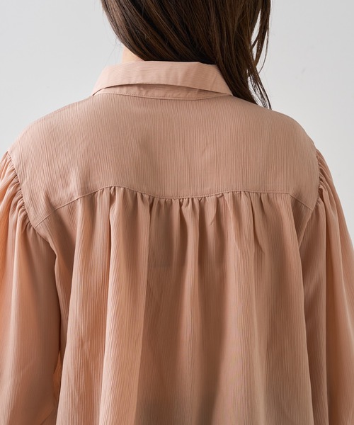 natural couture(ナチュラルクチュール)の「変わり釦キャンディスリーブシャツブラウス(シャツ/ブラウス・レディース・オフホワイト/ブラウン/ピンク・FREE)」の21枚目の写真