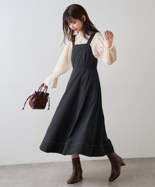 natural couture(ナチュラルクチュール)の「変わり釦キャンディスリーブシャツブラウス(シャツ/ブラウス・レディース・オフホワイト/ブラウン/ピンク・FREE)」の11枚目の写真