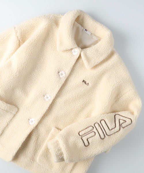 FILA（フィラ）の「【FILA】ボアジャケット（その他アウター・レディース・オフホワイト/ライトブラウン・L/M）」の1枚目の写真