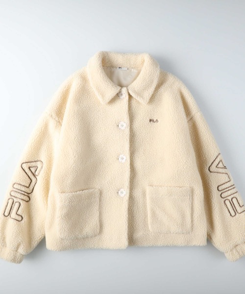 FILA（フィラ）の「【FILA】ボアジャケット（その他アウター・レディース・オフホワイト/ライトブラウン・L/M）」の8枚目の写真