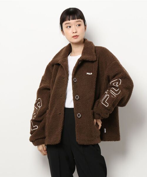 FILA（フィラ）の「【FILA】ボアジャケット（その他アウター・レディース・オフホワイト/ライトブラウン・L/M）」の7枚目の写真