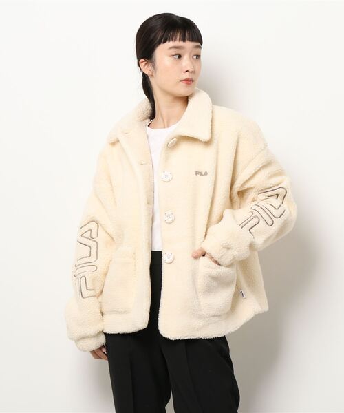 FILA（フィラ）の「【FILA】ボアジャケット（その他アウター・レディース・オフホワイト/ライトブラウン・L/M）」の6枚目の写真