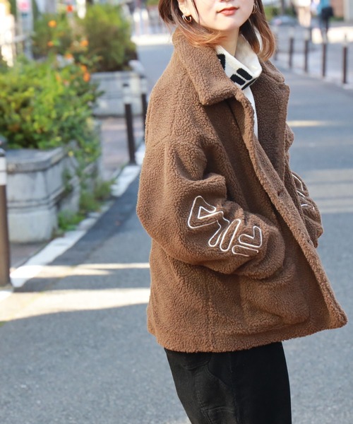 FILA（フィラ）の「【FILA】ボアジャケット（その他アウター・レディース・オフホワイト/ライトブラウン・L/M）」の21枚目の写真