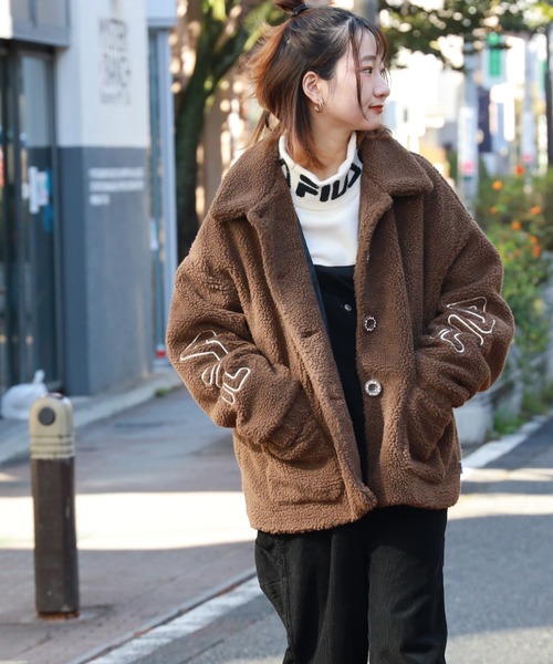 FILA（フィラ）の「【FILA】ボアジャケット（その他アウター・レディース・オフホワイト/ライトブラウン・L/M）」の22枚目の写真