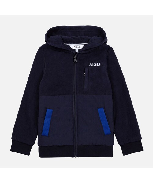 AIGLE(エーグル)の「フリース フルジップパーカ(パーカー・キッズ・ネイビー・120/130/140)」の1枚目の写真