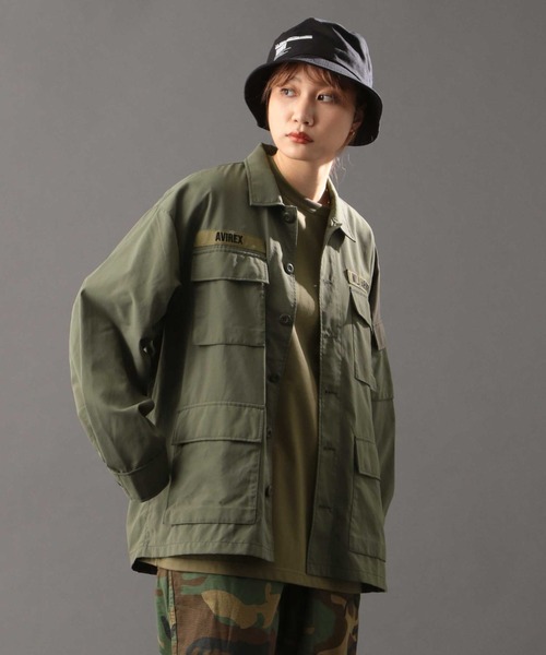 AVIREX（アヴィレックス）の「MILITARY GARMENTS BAGGY FIT B.D.U. JACKET/ ミリタリーガーメンツ バギーフィットB.D.Uジャケット（ミリタリージャケット・レディース・ブラック/ベージュ/オリーブ・1/2/3）」の16枚目の写真
