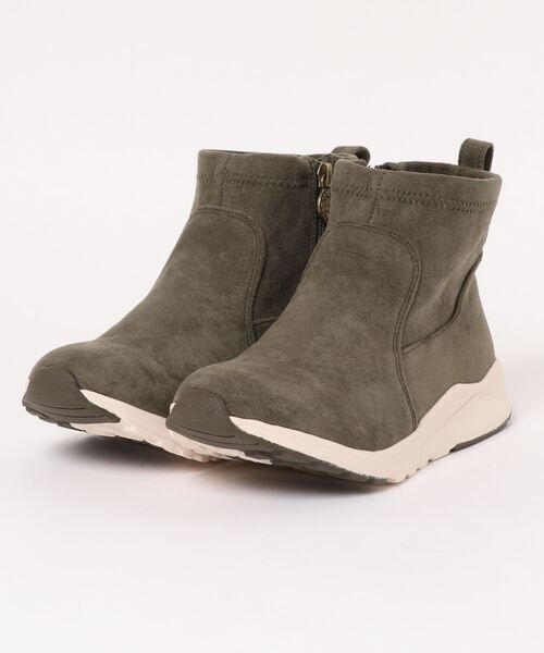 earth music&ecology Blue Label（アースミュージックアンドエコロジーブルーレーベル）の「【earthmusic&ecology Blue Label】　軽量ダッドスニーカー調ショートブーツ　EM-805【厚底】（ブーツ・レディース・カーキ/グレー/ダークベージュ・LL/S/L/M）」の3枚目の写真
