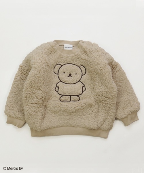JAM & LINK（ジャムアンドリンク）の「miffy/ ミッフィー＆ボリス もこもこボアトレーナー（スウェット・キッズ・ブラック/モカ/ベージュ/オフホワイト・120cm/130cm/110cm/100cm/140cm/80ｃｍ/90cm）」の4枚目の写真