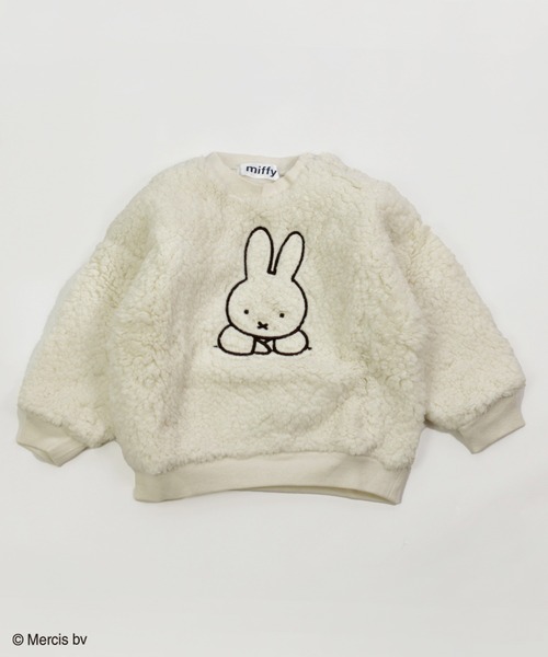 JAM & LINK（ジャムアンドリンク）の「miffy/ ミッフィー＆ボリス もこもこボアトレーナー（スウェット・キッズ・ブラック/モカ/ベージュ/オフホワイト・120cm/130cm/110cm/100cm/140cm/80ｃｍ/90cm）」の12枚目の写真