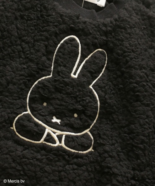 JAM & LINK（ジャムアンドリンク）の「miffy/ ミッフィー＆ボリス もこもこボアトレーナー（スウェット・キッズ・ブラック/モカ/ベージュ/オフホワイト・120cm/130cm/110cm/100cm/140cm/80ｃｍ/90cm）」の10枚目の写真
