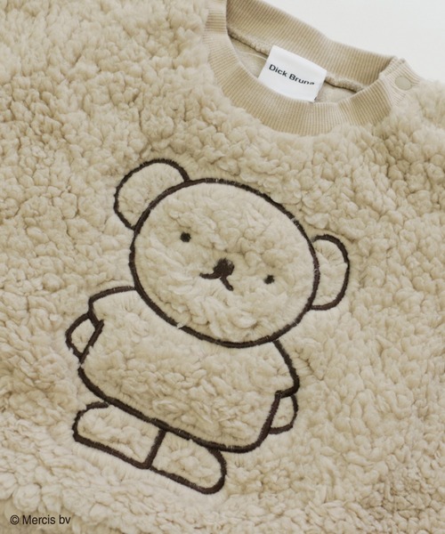 JAM & LINK（ジャムアンドリンク）の「miffy/ ミッフィー＆ボリス もこもこボアトレーナー（スウェット・キッズ・ブラック/モカ/ベージュ/オフホワイト・120cm/130cm/110cm/100cm/140cm/80ｃｍ/90cm）」の15枚目の写真