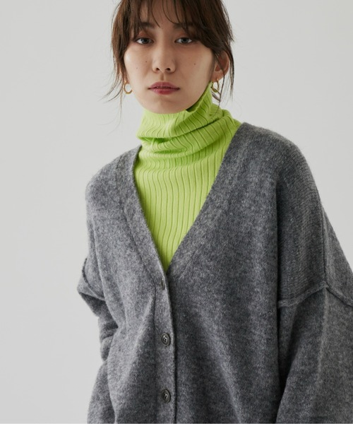 Auntie Rosa Holiday(アンティローザホリデー)の「カラーリブニットタートル(ニット/セーター・レディース・グレー/ピンク/ライトグリーン/ブルー/グリーン/オレンジ/ブラック・FREE)」の4枚目の写真