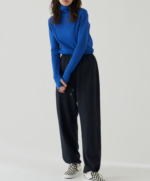 Auntie Rosa Holiday(アンティローザホリデー)の「カラーリブニットタートル(ニット/セーター・レディース・グレー/ピンク/ライトグリーン/ブルー/グリーン/オレンジ/ブラック・FREE)」の15枚目の写真