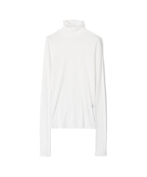 EDITION(エディション)の「120/2 HIGHTWIST RIB コットン リブタートルネックプルオーバー(Tシャツ/カットソー・レディース・ダークブラウン/ブラック/ホワイト・FREE)」の2枚目の写真