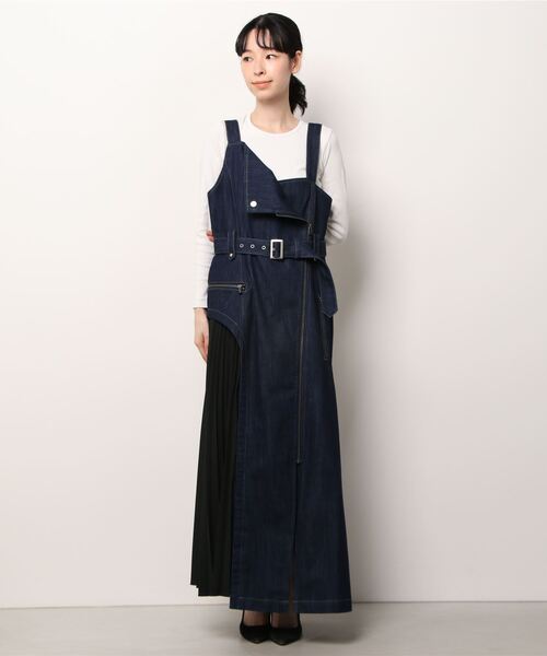 AULA AILA（アウラアイラ）の「AULA AILA （アウラアイラ）RIDERS JUMPER SKIRT（ワンピース・レディース・インディゴブルー/ブルー・1/0）」の2枚目の写真