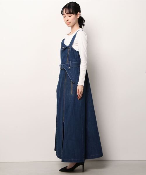 AULA AILA（アウラアイラ）の「AULA AILA （アウラアイラ）RIDERS JUMPER SKIRT（ワンピース・レディース・インディゴブルー/ブルー・1/0）」の4枚目の写真