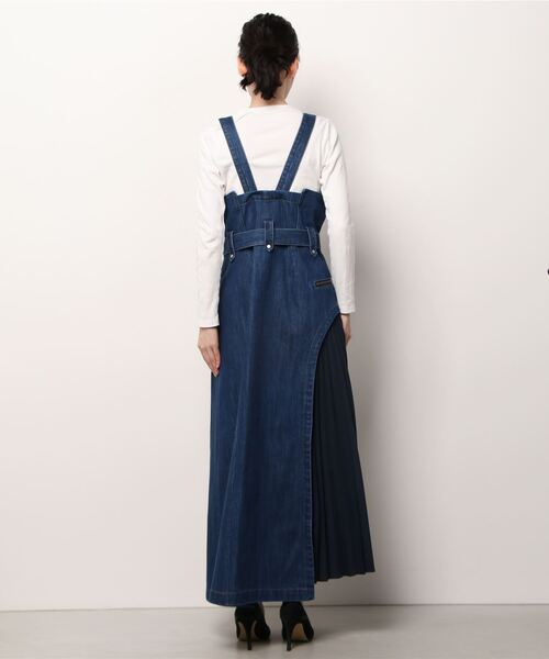 AULA AILA（アウラアイラ）の「AULA AILA （アウラアイラ）RIDERS JUMPER SKIRT（ワンピース・レディース・インディゴブルー/ブルー・1/0）」の3枚目の写真