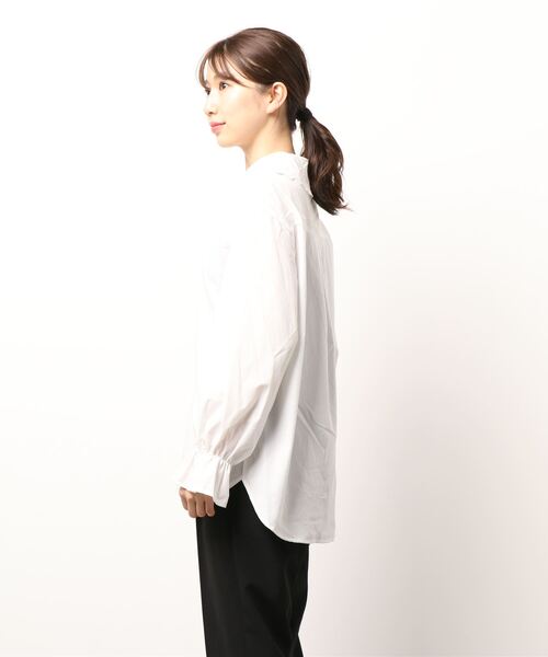 Te chichi（テチチ）の「アイレット刺繍レース衿シャツブラウス（シャツ/ブラウス・レディース・ブラック/オフホワイト・ﾌﾘ-）」の3枚目の写真