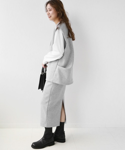 JOURNAL STANDARD relume(ジャーナルスタンダード レリューム)の「XINダンボールタイトスカート◆(スカート・レディース・グレー系その他/ネイビー・36/38)」の10枚目の写真