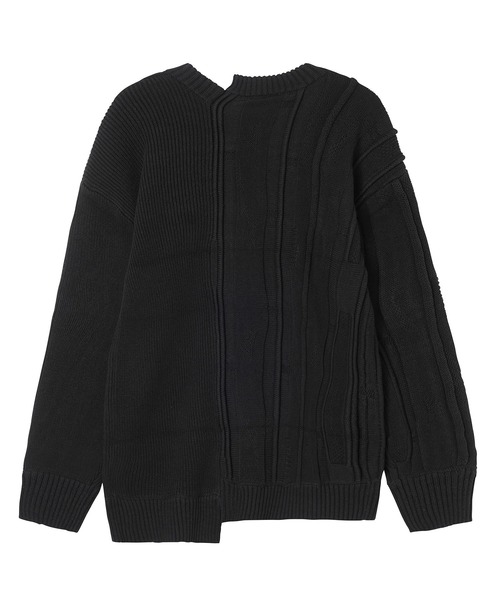 X-girl（エックスガール）の「CONTRAST KNIT TOP（ニット/セーター・レディース・ホワイト/ブラック・ONE SIZE）」の10枚目の写真