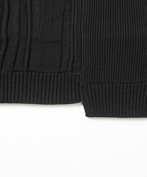 X-girl（エックスガール）の「CONTRAST KNIT TOP（ニット/セーター・レディース・ホワイト/ブラック・ONE SIZE）」の14枚目の写真