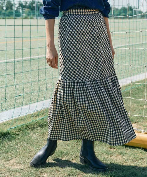 titivate（ティティベイト）の「ﾃｨｱｰﾄﾞｷﾞｬｻﾞｰﾏｷｼｽｶｰﾄ（スカート・レディース・ブラック/イエロー/ライトグリーン・M/S/L）」の12枚目の写真