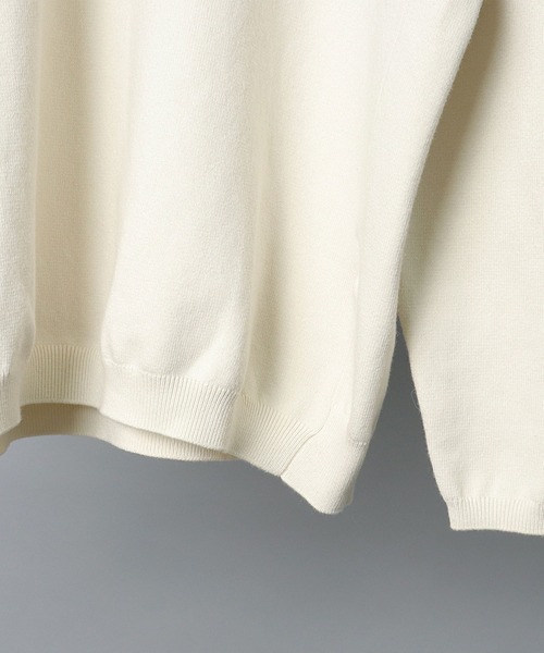 walenode(ウェルノード)の「【 walenode / ウェルノード 】 Cotton cashmere Sweatshirt sweater / コットンカシミヤスウェットセーター(ニット/セーター・レディース・アイボリー/ブラック/チャコールグレー・0/2)」の7枚目の写真